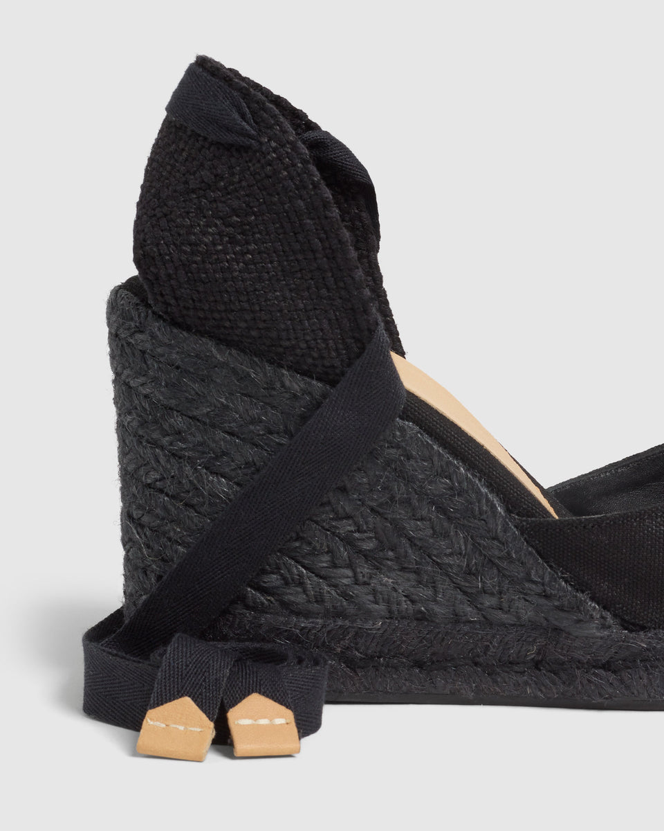 スリッポン Castaner FW25 Black canvas espadrilles (25551100 NEGRO) CASTAÑER ALPARGATAS WEDGE ESPADRILLES CARINA BLACK WOMEN'S