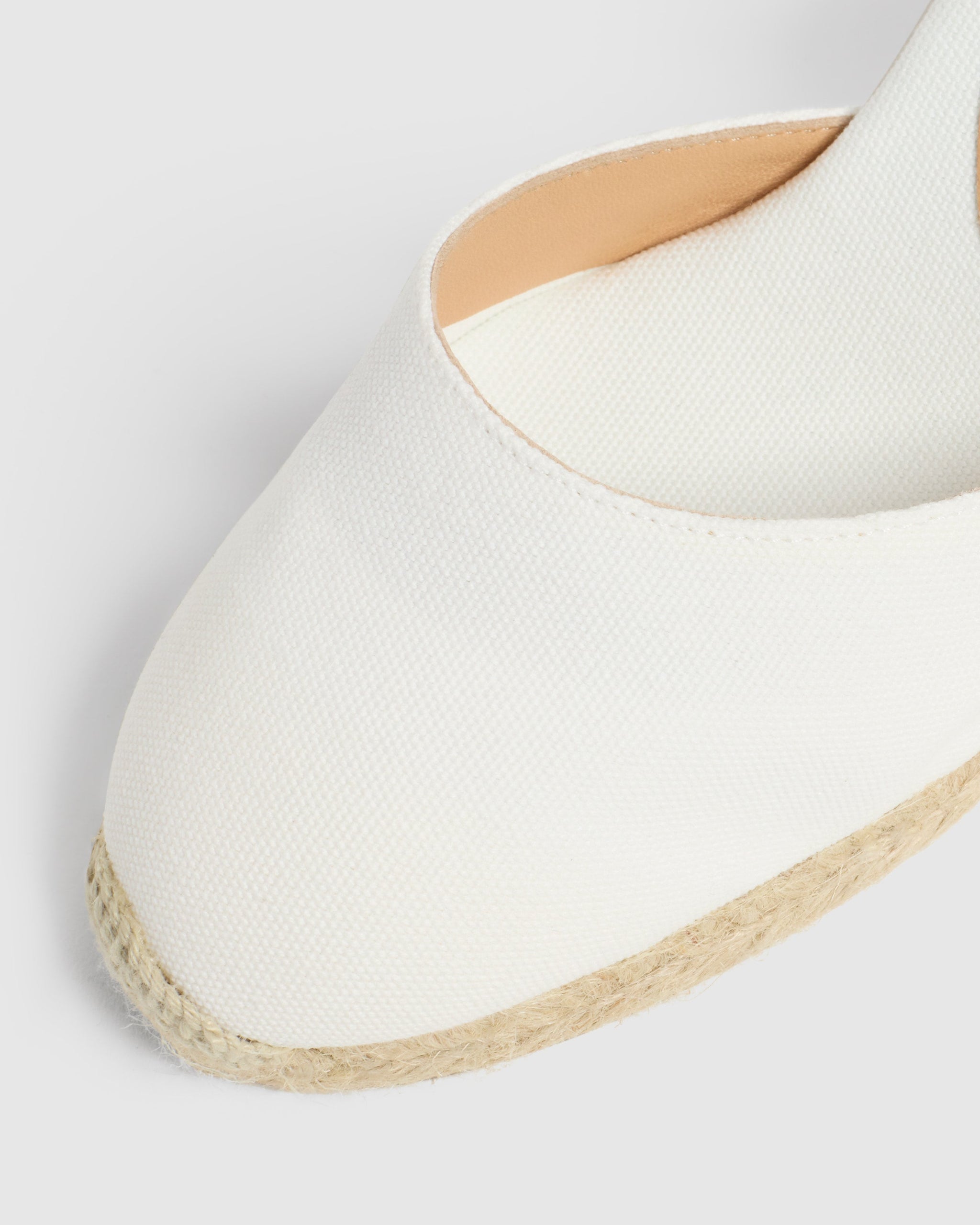フラットシューズ Castaner Espadrilles White Extra Low Carina Espadrille in Ivory Canvas | Shop Ann Mashburn
