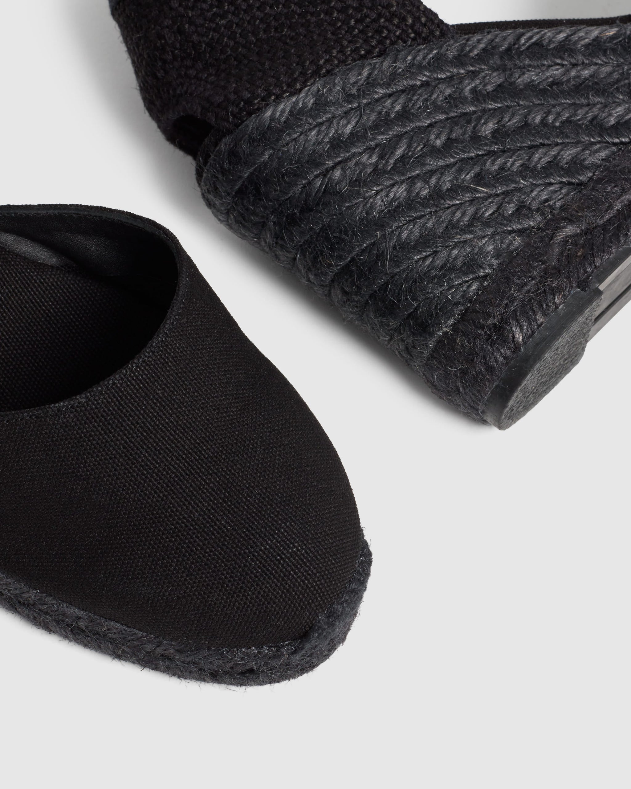 サンダル・ミュール CASTANER Women Sandals CARINA6001100 BLACK BLACK CLOSED TOE WEDGES CARINA MADE WITH CANVAS WITH 9 HEIGH