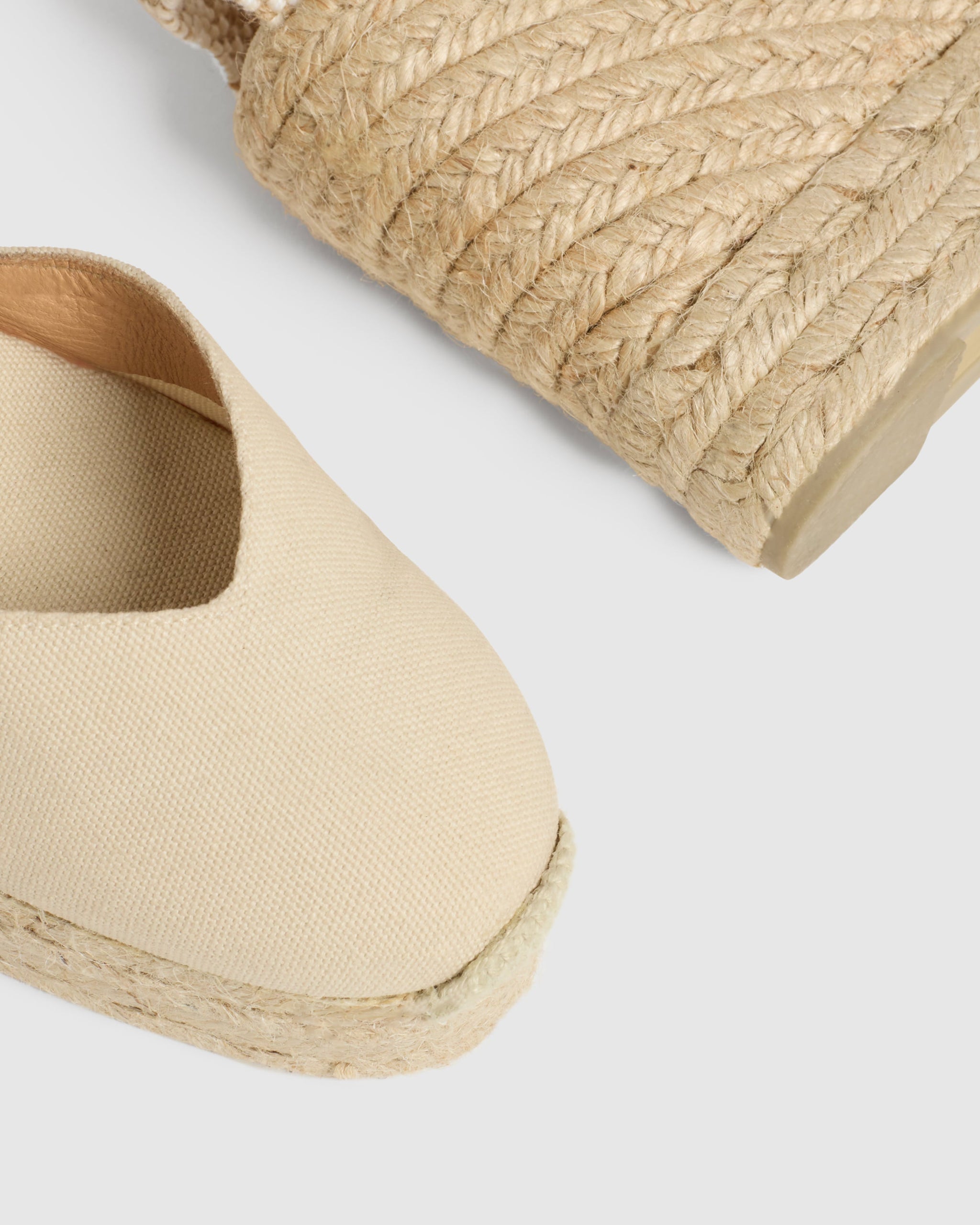 サンダル・ミュール CASTANER Women Laced up Shoes CHIARA8ED001IVORY Beige IVORY CLOSED TOE WEDGES CHIARA MADE WITH CANVAS WITH 11
