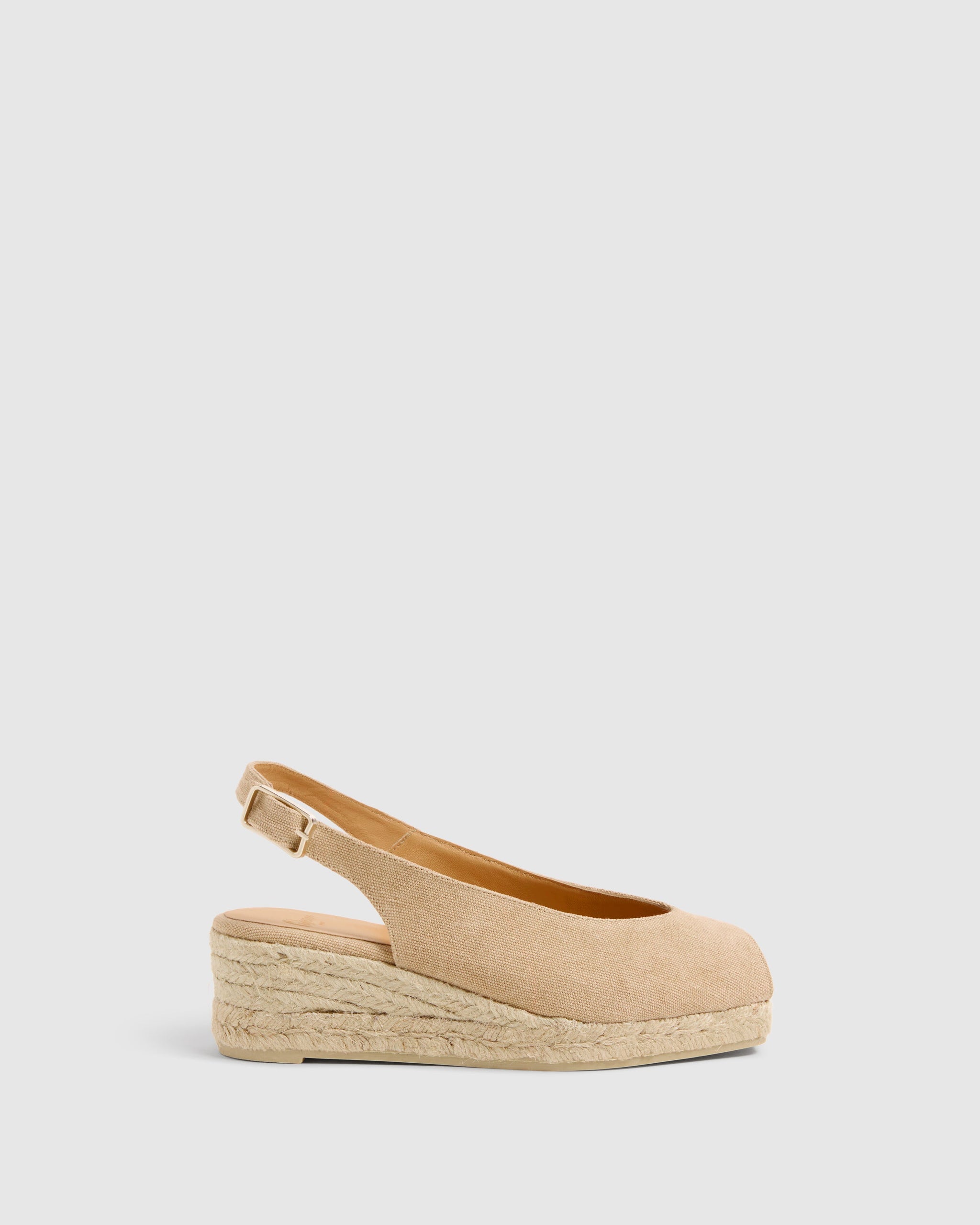 サンダル・ミュール CASTANER DOSALIA WEDGES SAND PEEP TOE DOSALIA MADE WITH CANVAS WITH 5 HEIGH | CASTAÑER