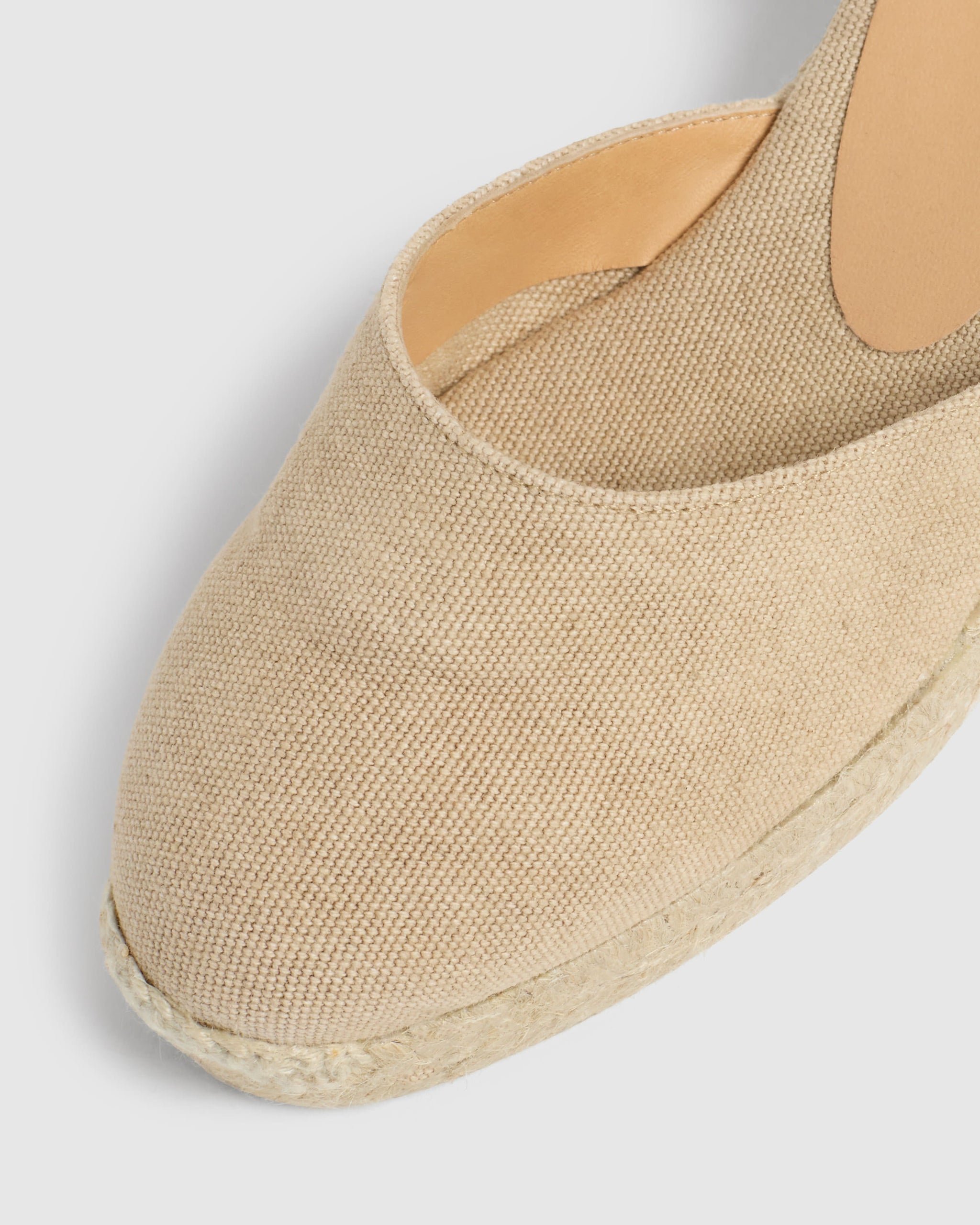 サンダル・ミュール Castaner FW25 CARINA8032 (217674289 PLATA) SAND CLOSED TOE WEDGES CARINA MADE WITH CANVAS WITH 5 HEIGH