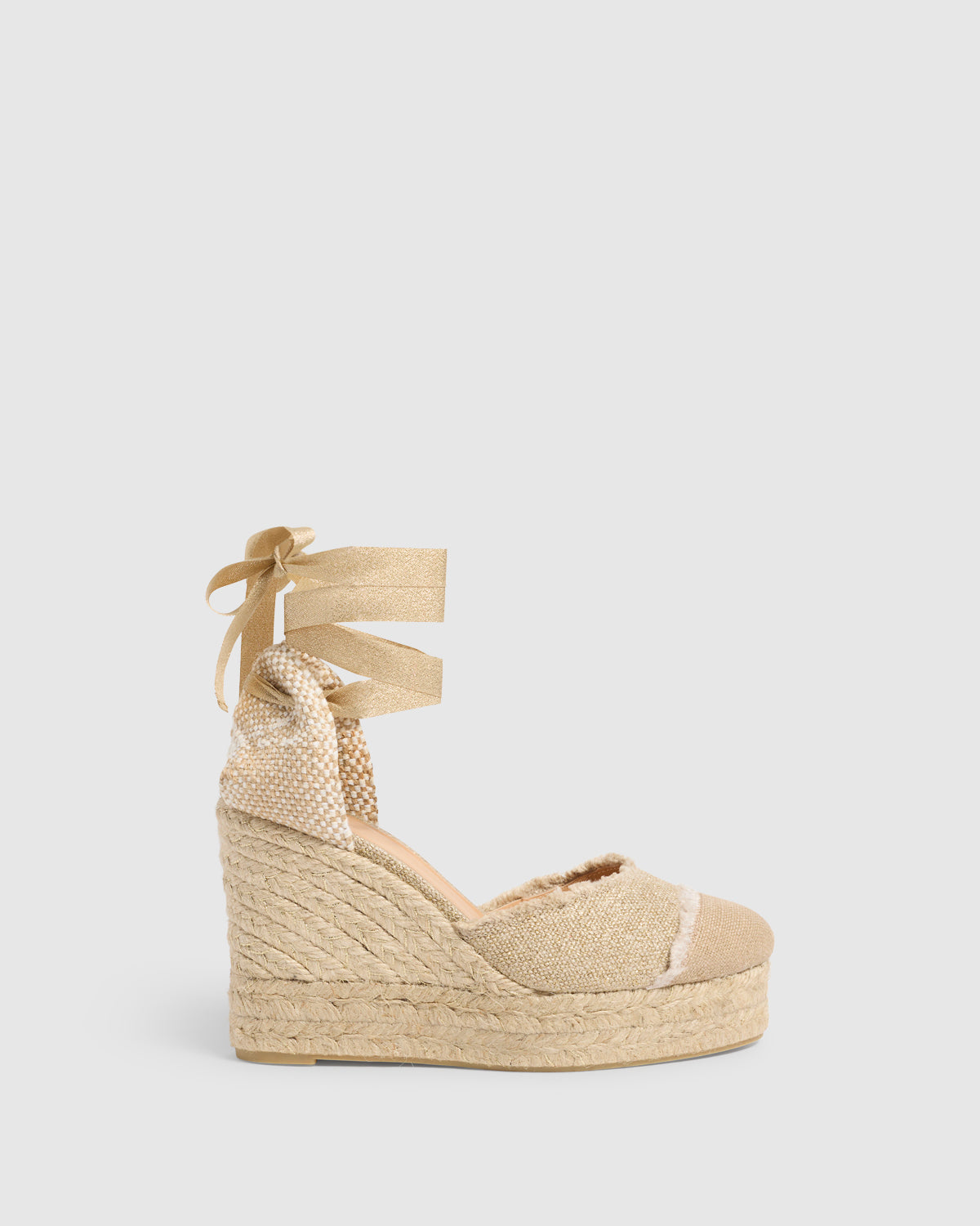 フラットシューズ CASTANER Woman Espadrilles Gold CARISSA8 3000 Castaner Carissa Espadrille 80mm – Baehr Feet Shoe Boutique