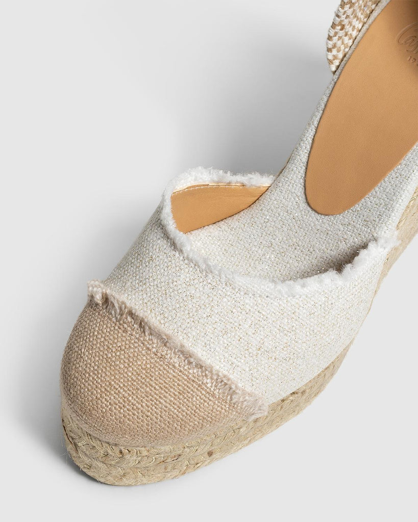 Catalina Pala Talon Blanco/Oro Mujer | Castañer