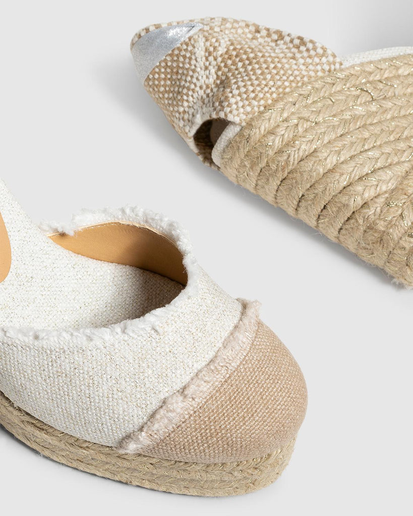Catalina Pala Talon Blanco/Oro Mujer | Castañer